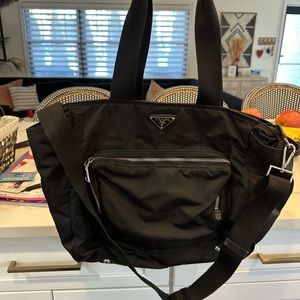 Prada diaper bag authentic- black